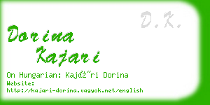 dorina kajari business card